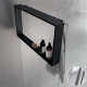 Полка с крючком 60x40 см Novellini Frame R90AKFPO4070-B, цвет Silver