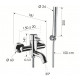 Смеситель для ванны Remer X Style X02XV, сталь