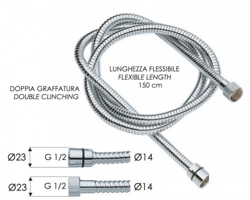 Шланг для душа 200 см Remer 333CNES200