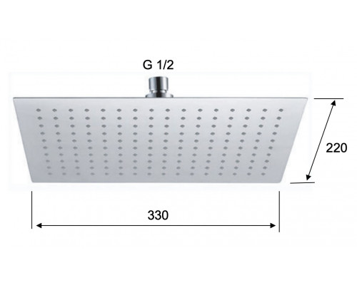 Верхний душ с шарнирным соединением 33x22 см Remer 357UFRX