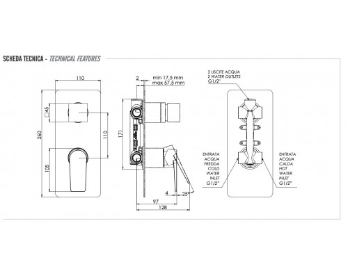 Смеситель для душа Remer Dream D92