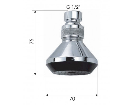Верхний душ с шарнирным соединением Remer 352X