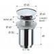 Донный клапан без перелива 1”1/4 Remer 904CC114СFP, черный брашированный хром