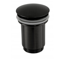 Донный клапан без перелива 1”1/4 Remer 904CC114СFP, черный брашированный хром