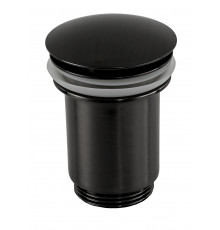 Донный клапан без перелива 1”1/4 Remer 904CC114СFP, черный брашированный хром