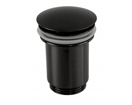 Донный клапан без перелива 1”1/4 Remer 904CC114СFP, черный брашированный хром