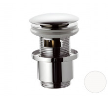 Донный клапан с переливом 1”1/4 Remer 905CC2114BO, белый матовый