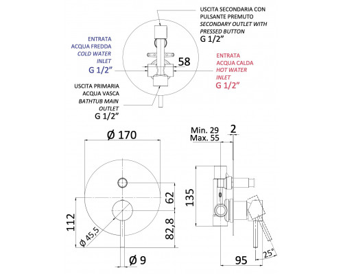Смеситель для душа Mariani Next B37173NS, белый матовый