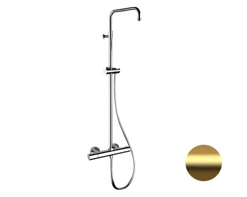 Душевая система термостатическая Remer Elegance EQ32ASSDBG, золото брашированное