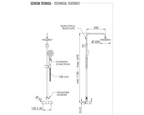 Душевая система Remer Energy EY37AEC20