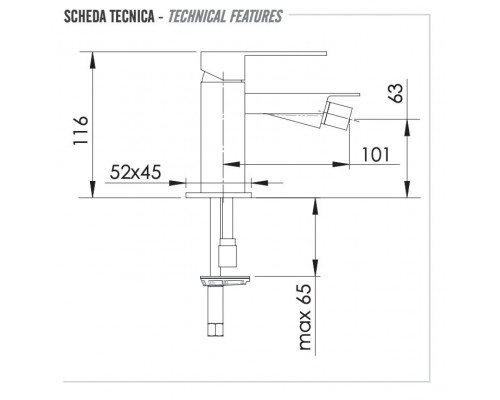 Смеситель для биде Remer Q-Design QD21