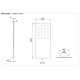 Верхний душ настенный 50x22 см Remer INOX SS350UFX