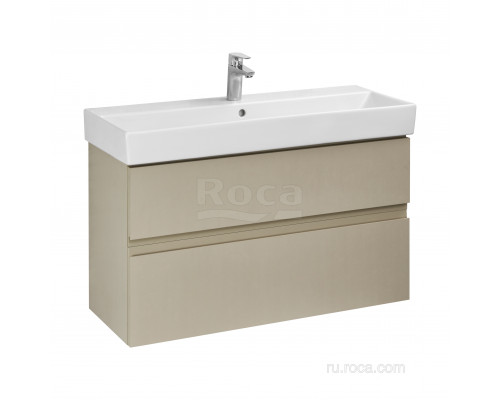 Тумба под раковину Roca Oleta 100 капучино матовый, 2 ящика, A857641515