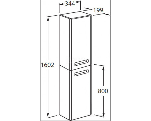 Шкаф - колонна Roca The Gap L цвет белая матовая ZRU9302739