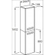 Шкаф - колонна Roca The Gap L цвет белая матовая ZRU9302739