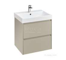 Тумба под раковину Roca Ona 600 бежево-серый матовый 2 ящика A857613510
