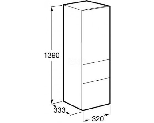 Шкаф - колонна Roca Ronda R белый матовый/бетон ZRU9303006