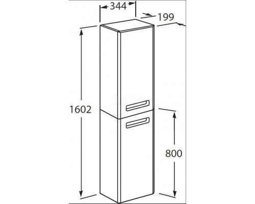 Шкаф - колонна Roca The Gap L цвет фиолетовая ZRU9302747