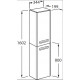 Шкаф - колонна Roca The Gap L цвет фиолетовая ZRU9302747