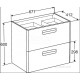 Тумба под раковину Roca The Gap 70 белый глянец ZRU9302878