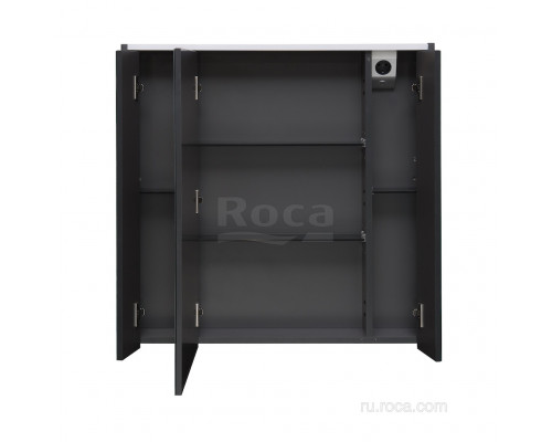 Зеркальный шкаф Roca Ronda 80 белый глянец/антрацит ZRU9302970