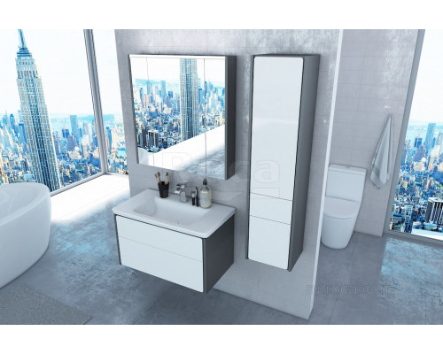 Зеркальный шкаф Roca Ronda 80 белый глянец/антрацит ZRU9302970
