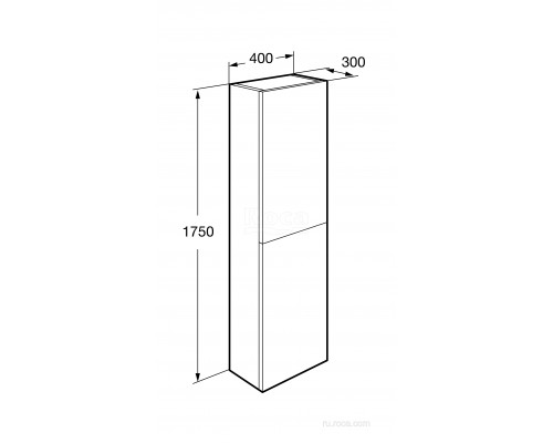 Шкаф - колонна Roca Ona 1750 зеленый матовый A857635513
