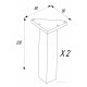 Ножки AQUATON 1A222703SI000;200-210мм регулируемые для тумбы под раковину