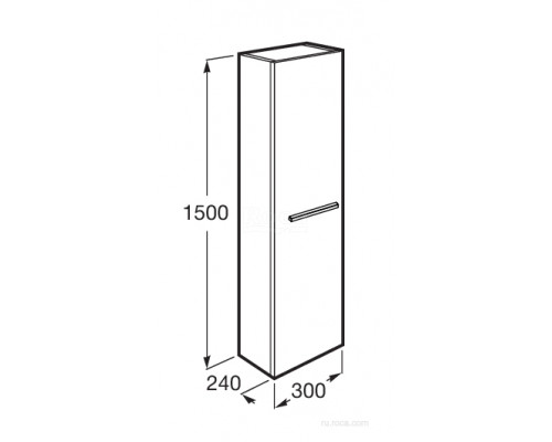 Шкаф - колонна Roca Victoria 1500 городской дуб A857564402