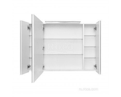 Зеркальный шкаф Roca Oleta 100 белый матовый, A857648501