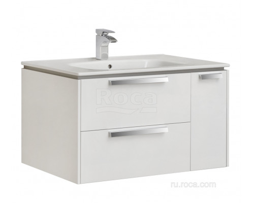 Тумба под раковину Roca Lago 80 белый глянец 857296806