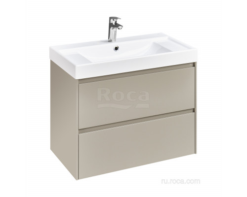 Тумба под раковину Roca Ona 800 бежево-серый матовый 2 ящика A857630510