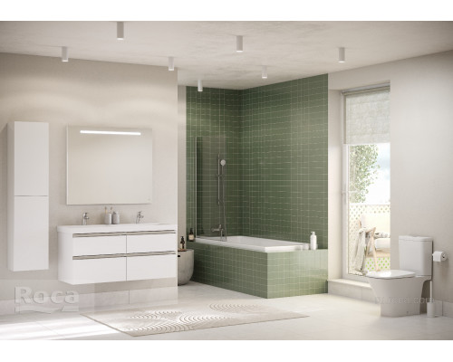 Тумба под раковину Roca The Gap 120 белый глянец 4 ящика ZRU9307637
