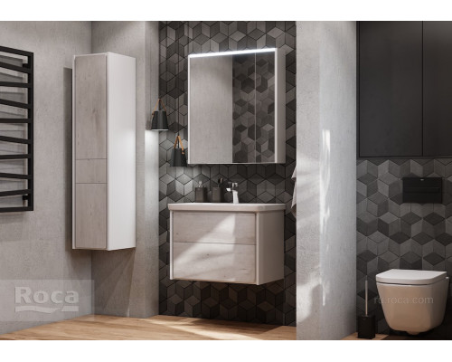 Шкаф - колонна Roca Ronda L белый матовый/бетон ZRU9303005