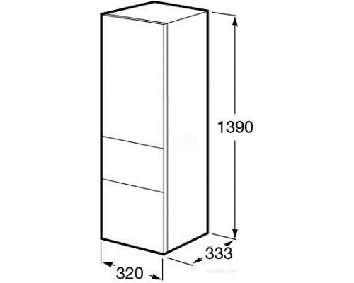 Шкаф - колонна Roca Ronda L белый матовый/бетон ZRU9303005