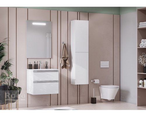 Тумба под раковину Roca The Gap 60 белый глянец 2 ящика A857397806