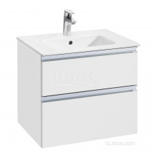 Тумба под раковину Roca The Gap 60 белый глянец 2 ящика A857397806