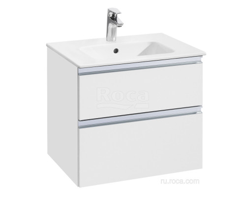 Тумба под раковину Roca The Gap 60 белый глянец 2 ящика A857397806