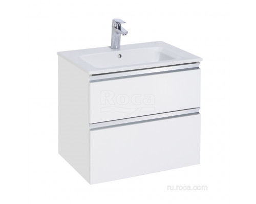 Тумба под раковину Roca The Gap 60 белый глянец 2 ящика A857397806