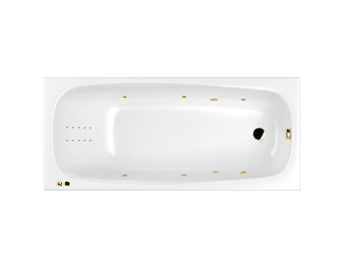 Ванна WHITECROSS Layla Slim 170x75 "LINE NANO" (золото)