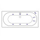 Ванна EXCELLENT Oceana Slim 180x80 "LINE" (хром)