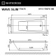 Ванна WHITECROSS Wave Slim 170x75 "ULTRA NANO" (золото)