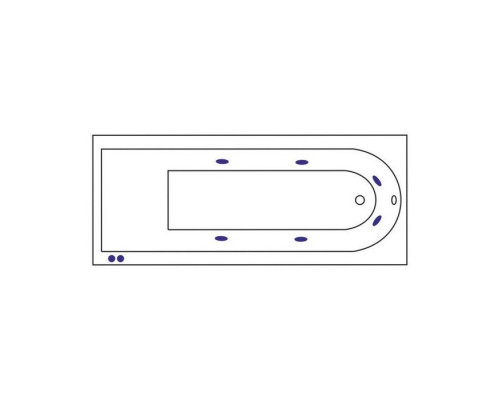 Ванна EXCELLENT Aurum 180x80 "HYDRO" (хром)
