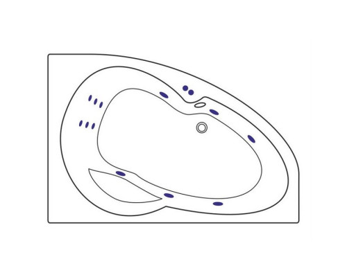 Ванна EXCELLENT Newa 160x95 (правая) "LINE" (бронза)