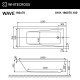 Ванна WHITECROSS Wave 160x70 "LINE NANO" (золото)