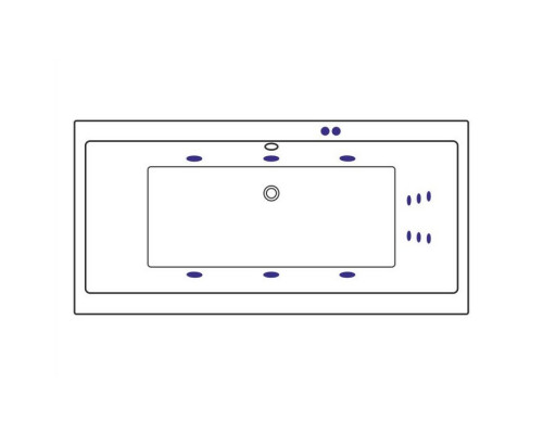 Ванна EXCELLENT Pryzmat Slim 170x75 "LINE" (золото)