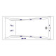 Ванна WHITECROSS Palace 170x75 "SMART" (бронза)