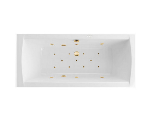 Ванна EXCELLENT Aquaria Lux Slim 180x80 "RELAX" (золото)