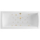 Ванна EXCELLENT Aquaria Lux Slim 180x80 "RELAX" (золото)