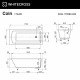 Ванна WHITECROSS Coin 170x80 (белый мат) иск. камень